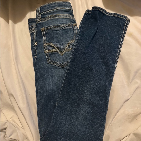 BKE Kids Blue Jeans with Contrast Stitching - Picture 3 of 5